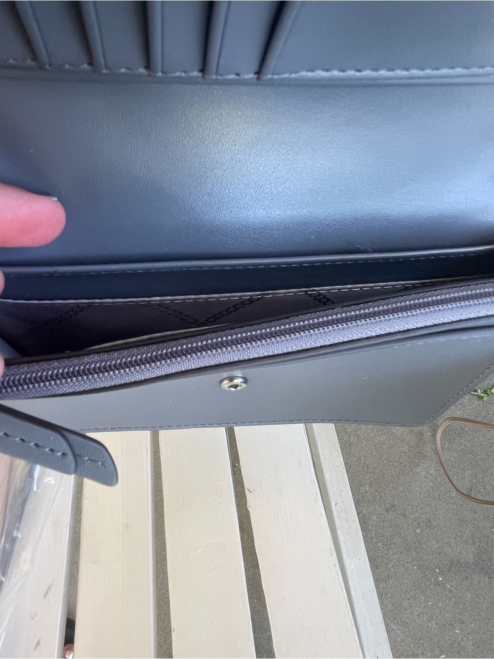 Michael Kors Silver Gray MK Logo Crossbody Bag - Picture 5 of 5
